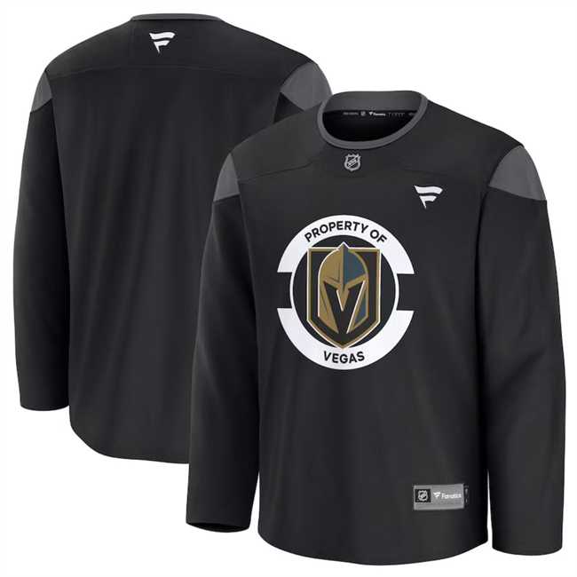 Mens Vegas Golden Knights Black 2024-25 Team Practice Stitched Hockey Jersey Dzhi